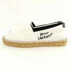  солнечный rolan Париж SAINT LAURENT PARIS CN605956embro Ida Lee эспадрильи туфли без застежки превосходный товар 34 свет бежевый женский 