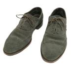 ショッピングボッテガ ボッテガヴェネタ BOTTEGA VENETA スウェード ウイングチップ メダリオン レザー シューズ 41 チャコール系 メンズ