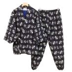 .... гора . тканый Samue японский костюм верх и низ в комплекте выставить L оттенок черного мужской 