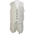 ショッピングzara ザラ ZARA 美品 ベスト ショートパンツ セットアップ リネンレーヨン S 165/66A ライトベージュ /X レディース