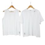 ユニクロ アニヤハインドマーチ 美品 25年 2点セット 大きいサイズ カットソー Tシャツ ノースリーブT ボクシーT 半袖 おまとめ 刺?