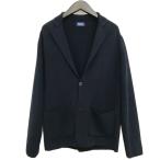 ドルモア DRUMOHR コットン ニット ジャケット テーラード ブレザー 46 ネイビー メンズ