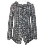  Barbie Barbie прекрасный товар твид жакет с хлопком no color шерсть . Zip выше 4 карман M оттенок черного /X женский 