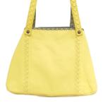 ショッピングボッテガ ボッテガヴェネタ BOTTEGA VENETA リバーシブル トートバック バタフライ柄 イエロー レディース