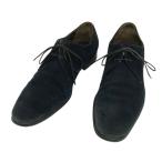 ショッピングスウェード サルヴァトーレフェラガモ Salvatore Ferragamo スウェード プレーントゥ シューズ ビジネス ドレス 8.5 2E ネイビー メンズ