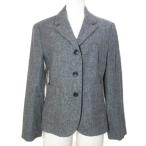 未使用品 ザラ ZARA タグ付き ウール テーラード ジャケット シングル 総裏地 M 170/88A グレー /X レディース