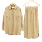 1er Arrondissement тянуть mi обвес ntismonB1013AFT003 / B1013AFS030 выставить рубашка длинная юбка 36 бежевый женский 