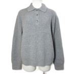 ユニクロ コントワーデコトニエ 美品 25AW 大きいサイズ ウールブレンドポロセーター ニット 251-479163 長袖 厚手 XL ライトグレー /X