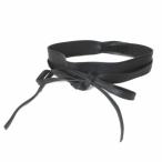 ショッピングサッシュベルト Renato Balestra レナートバレストラ 美品 サッシュベルト レザー イタリア製 黒 ブラック /X レディース