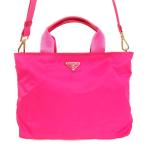 プラダ PRADA BN2867 FUXIA 2way ハンドバッグ ショルダーバッグ ナイロン 三角 ロゴプレート ピンク レディース