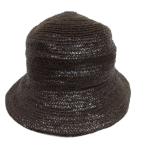 ヘレンカミンスキー HELEN KAMINSKI AUSTRALIA ハット ゴートレザー ヤギ革 編み込み こげ茶 ダークブラウン ONE SIZE レディース