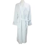 L.TAVERNIER 美品 ナイトガウン ルームウェア ロング キルティング ベルテッド 刺? フランス製 L ライトブルー /X レディース