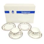 ウェッジウッド WEDGWOOD Highgrove ハイグローブ カップ＆ソーサー ティーカップ ケーキ皿 ペア 2客セット 美品