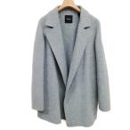 セオリー Theory Sileena New Divide 2 コート ウールカシミヤ 前開き ライトブルー スモーキー S/P レディース