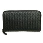 ボッテガヴェネタ BOTTEGA VENETA 114076-V4651-1000 イントレチャート ラウンドファスナー ウォレット 長財布 ブラック 美品 メンズ