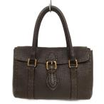 ショッピングフェンディ フェンディ FENDI セレリア ミニ リンダ ハンドバッグ レザー ダークブラウン レディース