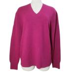 未使用品 ユニクロ UNIQLO 19AW タグ付き カシミヤVネックセーター 251-418675 ニット 長袖 プルオーバー L 紫 パープル /X レディース