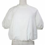 ショッピングzara ザラ ZARA リブパフトップス シャツ バルーン プルオーバー 半袖 ショート丈 M 170 88A 白 ホワイト /X レディース