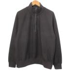 ユニクロ UNIQLO U ブラッシュドスウェットハーフジップシャツ 25AW 341-479849 長袖 ハイネック 起毛 M 茶 ブラウン /X メンズ
