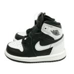  не использовался товар Nike NIKE FD1413-010 JORDAN 1 RETRO HIGH OG Jordan retro высокий спортивные туфли 11cm черный белый Kids 