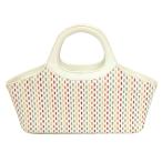 サルヴァトーレフェラガモ Salvatore Ferragamo AU-21/3392 レザー ハンドバッグ ホワイト マルチカラー レディース