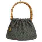 グッチ GUCCI 92708 001998 GGキャンバス バンブー ハンドバッグ トートバッグ ブラック系 レディース