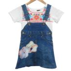  Lee LEE Kids Geewhiz×Lee×SEVENDAYS=SUNDAY сотрудничество транскрипция One-piece Mini короткий рукав 130 девочка поддельный принт белый многоцветный 