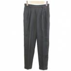  зеленый этикетка сирень расческа ng United Arrows лен style .. конические брюки 2 tuck лодыжка длина 36 S соответствует уголь 