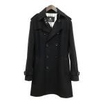  Burberry Black Label BURBERRY BLACK LABEL melt n шерсть тренчкот L черный мужской 