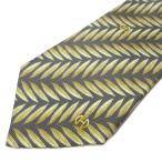  Celine CELINE галстук широкий галстук шелк общий рисунок бизнес желтый серый /X мужской 