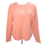  Mila Schon mila schon SPORTS кашемир вязаный свитер Golf одежда тянуть over длинный рукав Logo .? стразы M salmon розовый /X