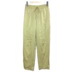 B&amp;Y United Arrows красота &amp; Youth 21SS атлас draw -тактный брюки легкий брюки омыватель bru талия резина S желтый 