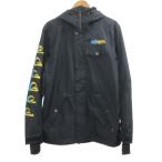  Quick Silver 19 год snow жакет IN THE HOOD JK dry полет сноуборд Zip выше f-ti- Logo принт S чёрный 