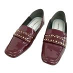 lauf oletta черновой oreta заклепки Bab -shu Loafer туфли без застежки прекрасный товар 24cm бордо серия женский 