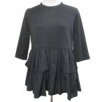 Jil Purple Jill * лиловый тянуть over tops блуза cut and sewn tia-do7 минут рукав необычность материалы переключатель черный /X женский 
