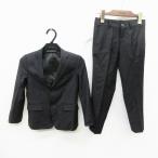 【中古】コムサイズム COMME CA ISM YUNSA キッズ 子供服 セット アップ スーツ テーラード ジャケット 2B パンツ 毛 ストレッチ 120 A 黒 【ベクトル 古着】