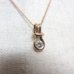 フォーエバーマーク FOREVERMARK 美品 エンコルディア ネックレス ペンダントトップ K18YG ダイヤモンド 0.16ct ゴールド チェーン