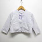 メゾピアノ mezzo piano リボン ジャケット 120 薄紫 ラベンダー 起毛 スナップボタン 裏地付き 子供服 キッズ