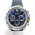 セイコー SEIKO SPIRIT スピリット クロノグラフ 8T63-00D0 腕時計 クォーツ ウォッチ 黒文字盤 ブラック シルバー レザーベルト メンズ