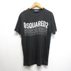 ショッピングディースクエアード ディースクエアード DSQUARED2 半袖 ロゴ プリント Tシャツ カットソー S 黒 ブラック S74GD0829 イタリー製 正規品 ☆AA★ メンズ
