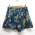 sepoCEPO цветочный принт шорты юбка-брюки M темно-синий талия резина подкладка имеется женский 