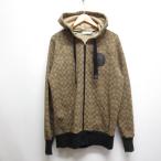 ショッピングコーチ コーチ COACH シグネチャー柄 ジップ パーカー 裏起毛 S 茶 ブラウン 11004424 正規品 メンズ