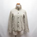 ショッピングオートミール ヨーガンレール JURGEN LEHL スタンドカラー ウール ジャケット カーディガン M オートミール レディース