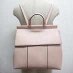 トリーバーチ TORY BURCH BLOCK-T ブロックT レザー リュックサック デイパック 薄ピンク 本革 バッグ ☆AA★ レディース