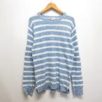  подлинный ga- men to натуральный -тактный - Lee AUTHENTIC GARMENT Natural Story окантовка вязаный свитер M голубой весна для мужской 