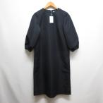 ショッピングマッキントッシュ 未使用品 マッキントッシュフィロソフィーMACKINTOSH PHILOSOPHY ライトグログランサック ワンピース バルーンスリーブ 36 ネイビー 七分袖