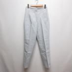 ザラ ZARA ハイウエスト テーパード パンツ S ライトブルー ストレッチ ジッパーフライ レディース