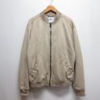 ショッピングzara ザラ ZARA フェイクスエード ジップ ブルゾン ジャケット S ベージュ 裏地付き メンズ