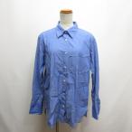 ユニクロ UNIQLO 長袖 コットン シャツ M ブルー レディース