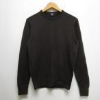 ユニクロ UNIQLO エクストラファイン メリノ クルーネック ニット セーター S ダークブラウン メンズ